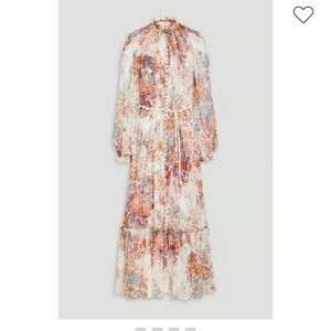 ZIMMERMANN PATTIE DRESS BRAND NEW WITH TAGS SIZE 2 Floral Long Sleeve Midi Dress